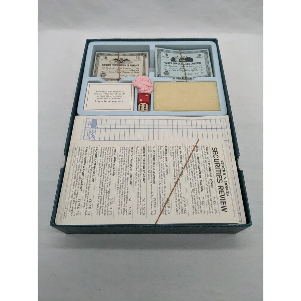 Avalon Hill Stocks And Bonds Board Game 3M Bookshelf Games